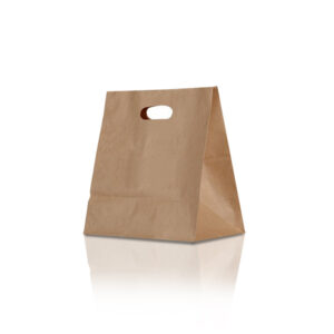 Recycled Paper Brown Shopping Bag – Die cut handle