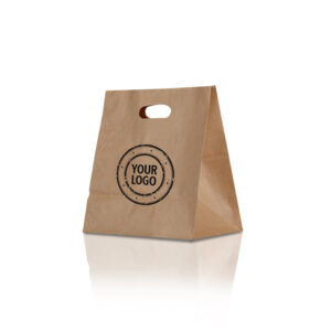Recycled Paper Brown Shopping Bag – Die cut handle