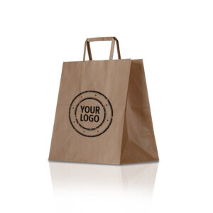 Recycled Paper Brown Shopping Bag – Takeaway