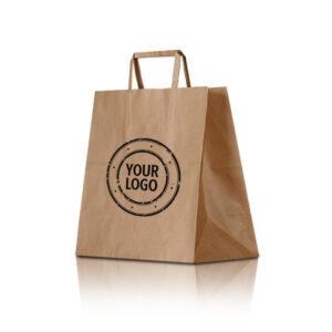 Recycled Paper Brown Shopping Bag - Medium Printed
