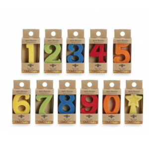 Beeswax Birthday Number Cake Candles – 1 pcs