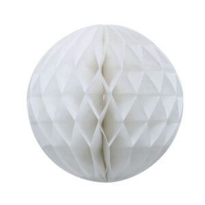 HoneyComb Tissue Pom Poms – White – 1 pcs