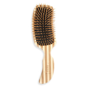 Bamboo Hair Brush Semi S Shaped Handle